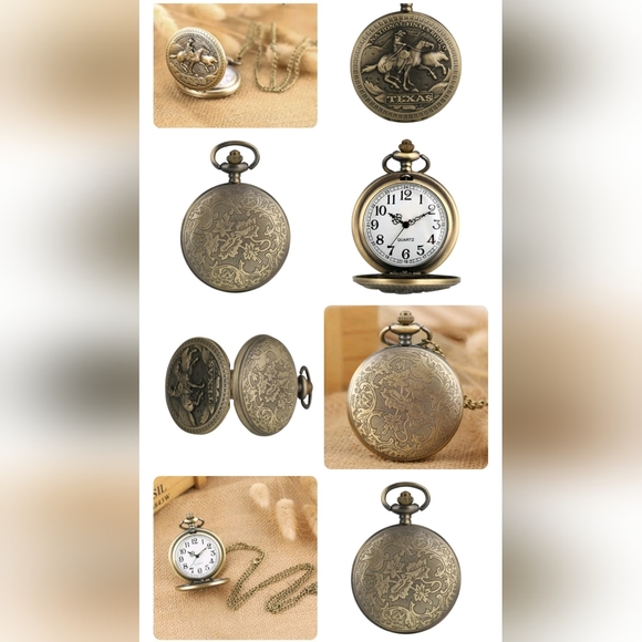 COPY - New Texas National Finals Rodeo Design Quartz Pocket Watch Necklace Chai… - Picture 4 of 5